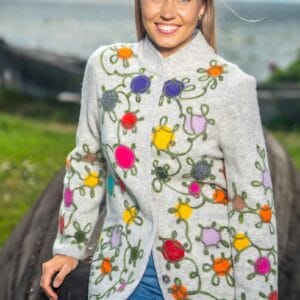 Women's woolen knitted jacket MUMMUKAS