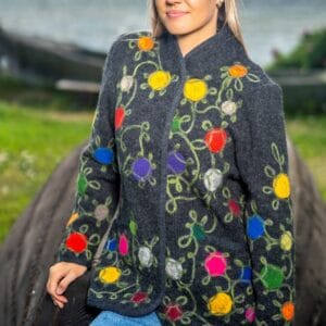 Women's woolen knitted jacket MUMMUKAS