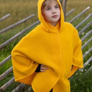 Valent Children's wool poncho yellow 2