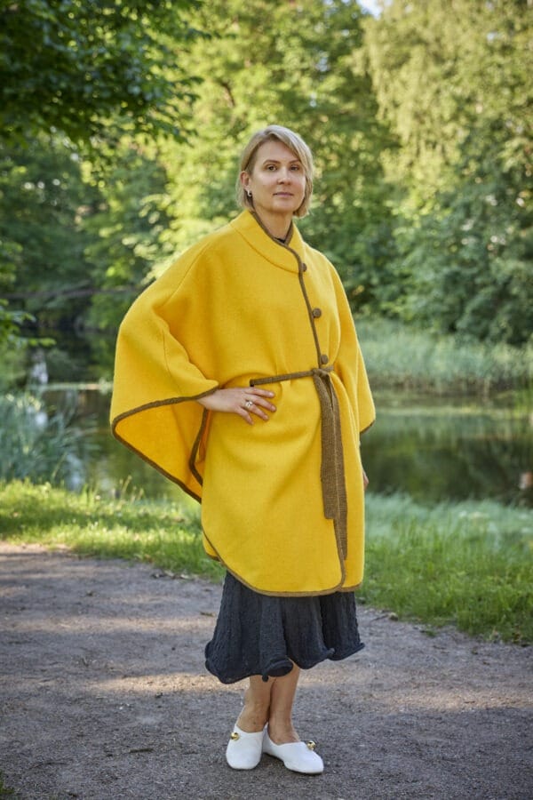 Naiste villane poncho ANGELA kollane