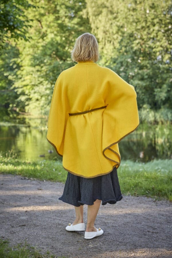 Naiste villane poncho ANGELA kollane - Image 2